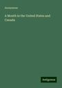 Anonymous: A Month in the United States and Canada, Buch