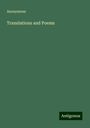 Anonymous: Translations and Poems, Buch