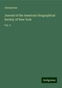 Anonymous: Journal of the American Geographical Society of New York, Buch