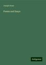 Joseph Howe: Poems and Esays, Buch