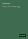 P. A. Chadbourne: Lectures on Natural Theology, Buch