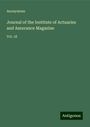 Anonymous: Journal of the Institute of Actuaries and Assurance Magazine, Buch