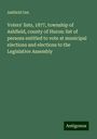 Ashfield Ont.: Voters' lists, 1877, township of Ashfield, county of Huron: list of persons entitled to vote at municipal elections and elections to the Legislative Assembly, Buch