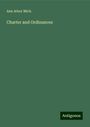 Ann Arbor Mich.: Charter and Ordinances, Buch