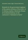 Alexander Luders Light: Remarks by the government engineer of the eastern division of the Q.M.O. & O. Railway Quebec, Montreal, Ottawa & Occidental Railway on the contractor's "statement of facts", Buch