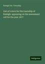 Raleigh Ont. Township: List of voters for the township of Raleigh: appearing on the assessment roll for the year 1877, Buch