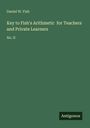Text in Gelb: "Daniel W. Fish. Key to Fish's Arithmetic for Teachers and Private Learners No. II". Unten rechts ein schwarzes Logo mit "Antigonos". Grün als Hintergrund.