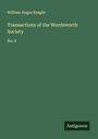 William Angus Knight: Transactions of the Wordsworth Society, Buch