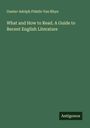 Gustav Adolph Fidelio Van Rhyn: What and How to Read. A Guide to Recent English Literature, Buch