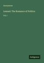 Anonymous: Lemuel: The Romance of Politics, Buch