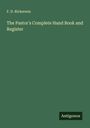 F. D. Rickerson: The Pastor's Complete Hand Book and Register, Buch