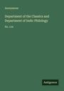 Anonymous: Department of the Classics and Department of Indic Philology, Buch