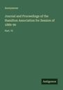 Anonymous: Journal and Proceedings of the Hamilton Association for Session of 1889-90, Buch