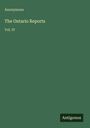 Text: "Anonymous. The Ontario Reports Vol. IV. Antigonos". Grüner Hintergrund.