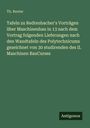 Th. Reuter: Tafeln zu Redtenbacher's Vorträgen über Maschinenbau in 13 nach dem Vortrag folgenden Lieferungen nach den Wandtafeln des Polytechnicums gezeichnet von 30 studirenden des II. Maschinen BauCurses, Buch