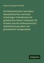 Samuel Christoph Schirlitz: Die Hellenistischen, besonders Alexandrinischen und sonst schwierigen Verbalformen im grieshischen Neuen Testament: für Schulen und den Selbstunterricht, alphabetisch geordnet und grammatisch nachgewiesen, Buch