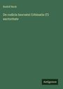 Rudolf Bock: De codicis Isocratei Urbinatis (T) auctoritate, Buch