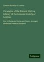 Linnean Society Of London: Catalogue of the Natural History Library of the Linnean Society of London, Buch