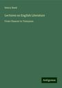 Henry Reed: Lectures on English Literature, Buch