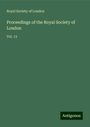 Royal Society Of London: Proceedings of the Royal Society of London, Buch