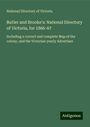 National Directory of Victoria: Butler and Brooke's: National Directory of Victoria, for 1866-67, Buch