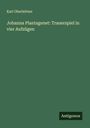 Karl Oberleitner: Johanna Plantagenet: Trauerspiel in vier Aufzügen, Buch