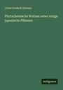 Johan Frederik Eykman: Phytochemische Notizen ueber einige japanische Pflanzen, Buch