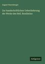 August Nuernberger: Zur handschriftlichen Ueberlieferung der Werke des Heil. Bonifatino, Buch