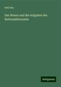 Emil Sax: Das Wesen und die Aufgaben der Nationalökonomie, Buch