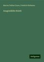 Marcus Tullius Cicero: Ausgewählte Briefe, Buch