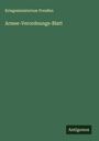 Kriegsministerium Preußen: Armee-Verordnungs-Blatt, Buch