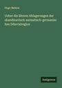 Hugo Mehner: Ueber die älteren Ablagerungen der skandinavisch-sarmatisch-germanischen Diluvialregion, Buch