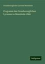 Grossherzogliches Lyceum Mannheim: Programm des Grossherzoglichen Lyceums zu Mannheim 1866, Buch