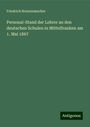 Friedrich Nonnenmacher: Personal-Stand der Lehrer an den deutschen Schulen in Mittelfranken am 1. Mai 1867, Buch