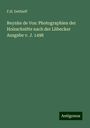 F. H. Dethleff: Reynke de Vos: Photographien der Holzschnitte nach der Lübecker Ausgabe v. J. 1498, Buch