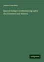 Johann Franz Mohr: Spuren heiliger Uroffenbarung unter den Griechen und Römern, Buch