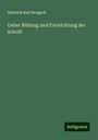 Heinrich Karl Brugsch: Ueber Bildung und Entwicklung der Schrift, Buch