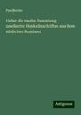 Paul Becker: Ueber die zweite Sammlung unedierter Henkelinschriften aus dem südlichen Russland, Buch