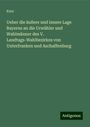 Kurz: Ueber die äußere und innere Lage Bayerns an die Urwähler und Wahlmänner des V. Landtags-Wahlbezirkes von Unterfranken und Aschaffenburg, Buch