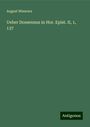 August Wissowa: Ueber Dossennus in Hor. Epist. II, 1, 137, Buch