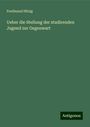 Ferdinand Hitzig: Ueber die Stellung der studirenden Jugend zur Gegenwart, Buch