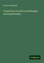 Amsler & Ruthardt: Verzeichniss von älteren Radirungen und Kupferstichen, Buch