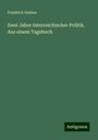 Friedrich Giehne: Zwei Jahre österreichischer Politik. Aus einem Tagebuch, Buch