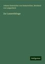 Johann Dumreicher von Oesterreicher: Zur Lazarethfrage, Buch