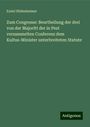 Ezriel Hildesheimer: Zum Congresse: Beurtheilung der drei von der Majoritt der in Pest versammelten Conferenz dem Kultus-Minister unterbreiteten Statute, Buch