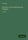E. Winkler: Die Lehre von der Elasticitaet und Festigkeit, Buch