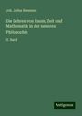 Joh. Julius Baumann: Die Lehren von Raum, Zeit und Mathematik in der neueren Philosophie, Buch