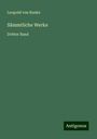 Leopold von Ranke: Sämmtliche Werke, Buch