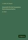 C. Giebel: Zeitschrift für die Gesammten Naturwissenschaften, Buch