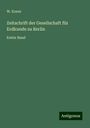 W. Koner: Zeitschrift der Gesellschaft für Erdkunde zu Berlin, Buch